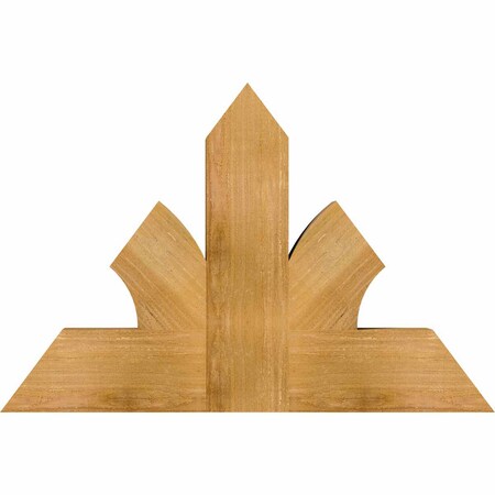 Ekena Millwork Richland Rough Sawn Timber Gable Bracket, Western Red Cedar, 36"W x 24"H x 4"D x 6"F, 16/12 Pitch GBW036X24X0406RIC00RWR
